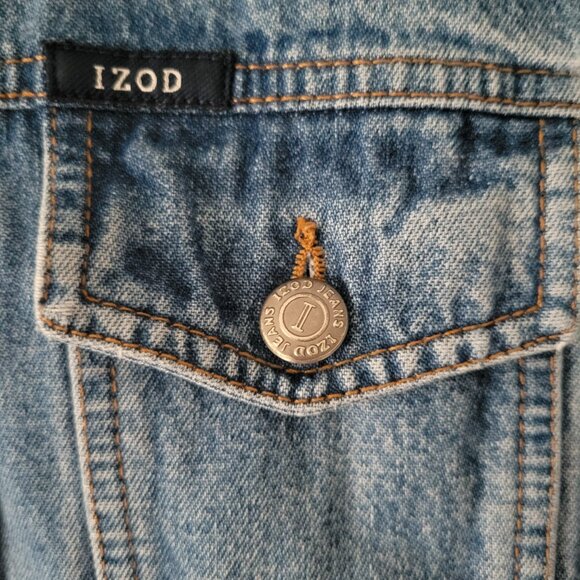 IZOD Jeans Vintage Women’s L, 100% Cotton Classic Denim Jean Jacket, Like New - Picture 2 of 10